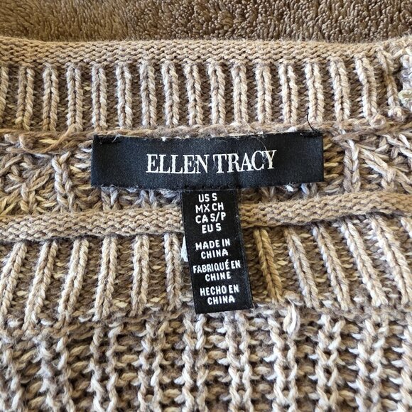 Ellen Tracy Oatmeal Knit Sweater S ✨ Cozy Neutral - Picture 4 of 13